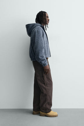 Kapuzenhemd mit Karomuster