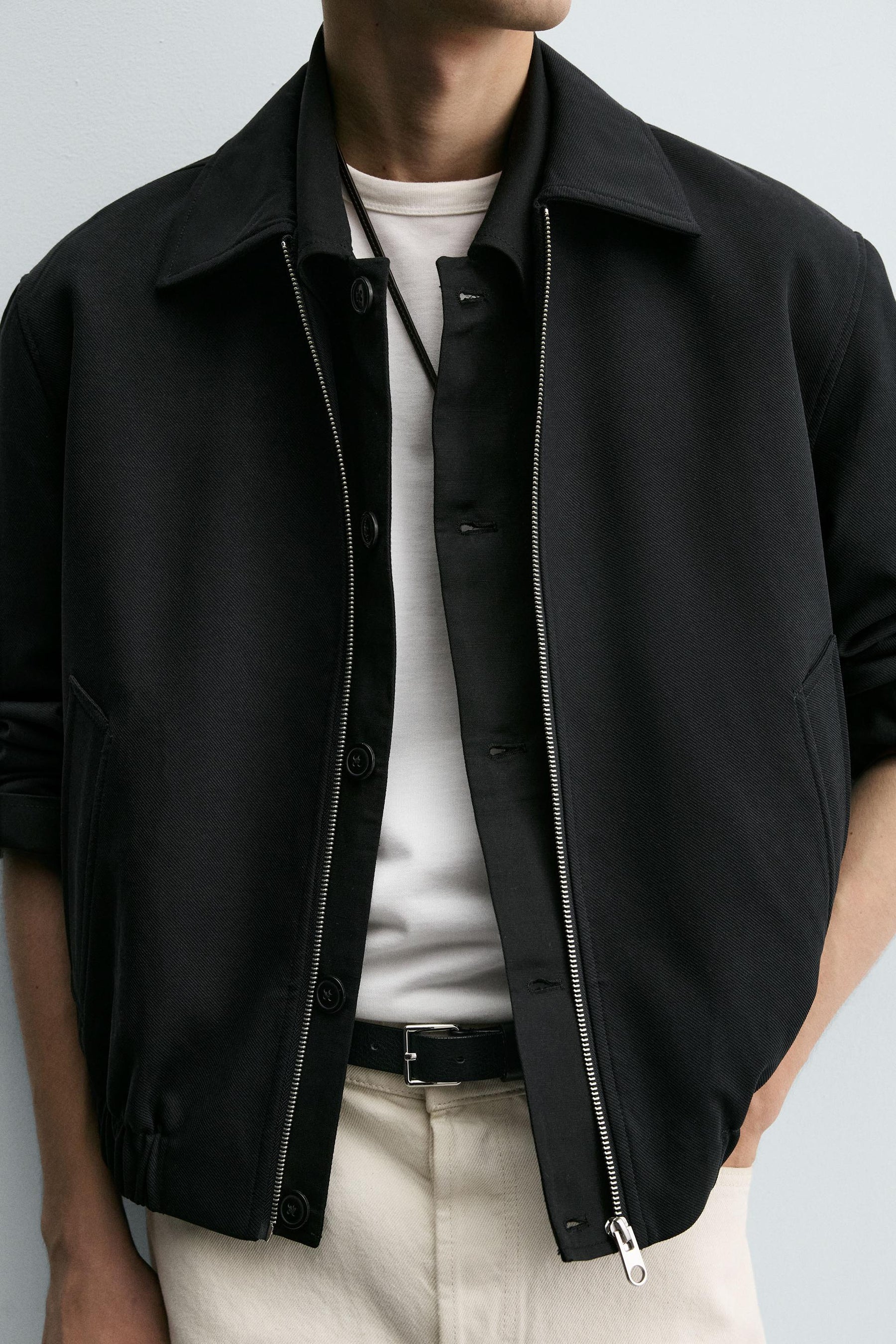 TEXTURED TWILL JACKET - Image 6