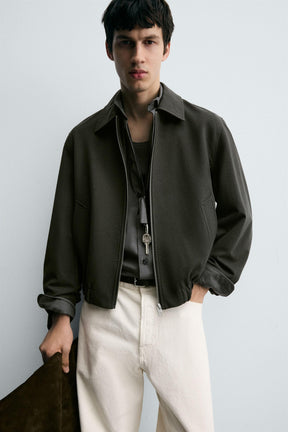 TEXTURED TWILL JACKET - Image 5