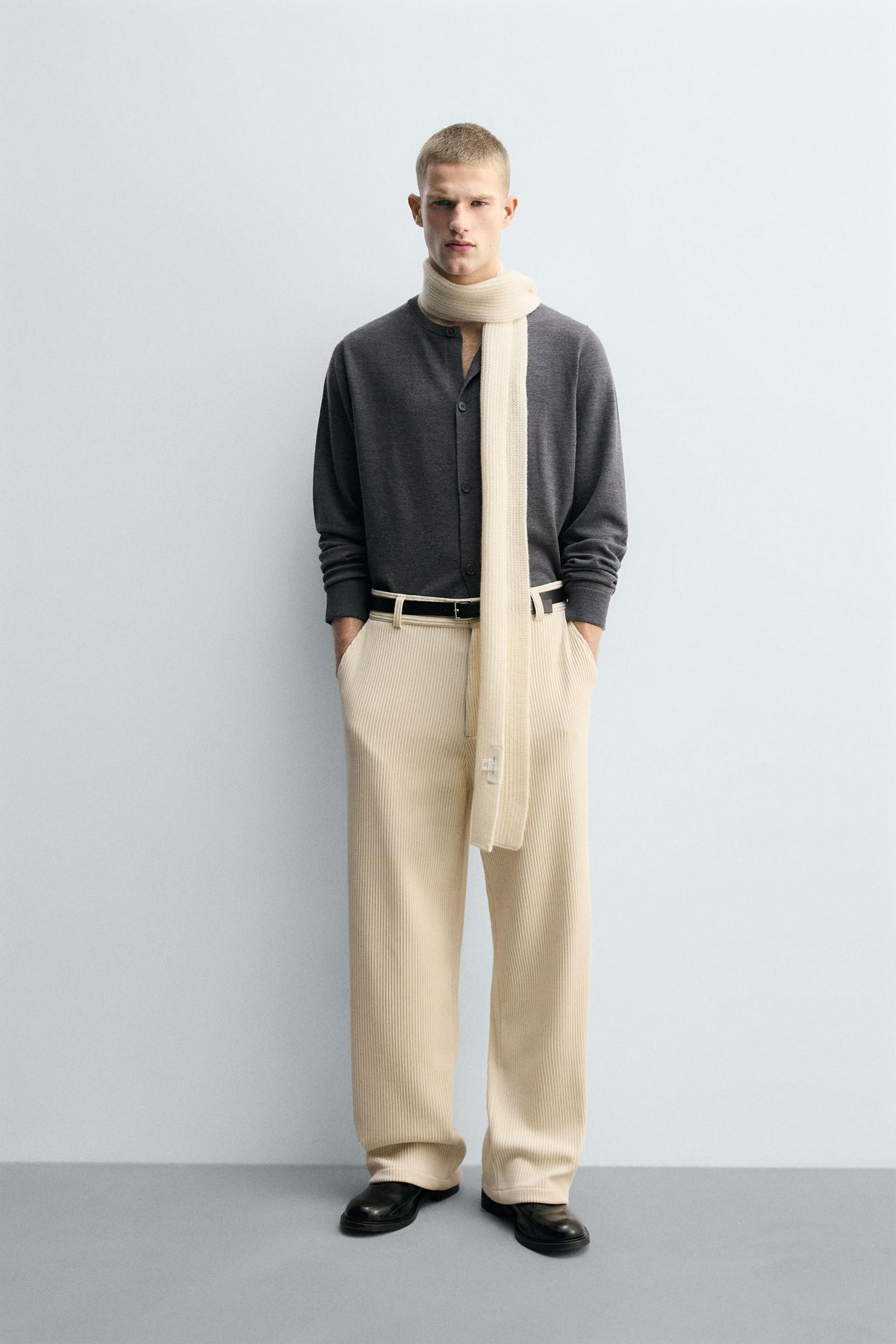 WIDE-LEG CORDUROY TROUSERS - Image 1