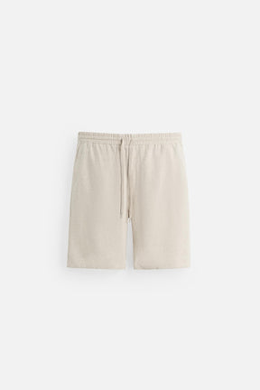 LINEN - VISCOSE BERMUDA SHORTS - Image 6