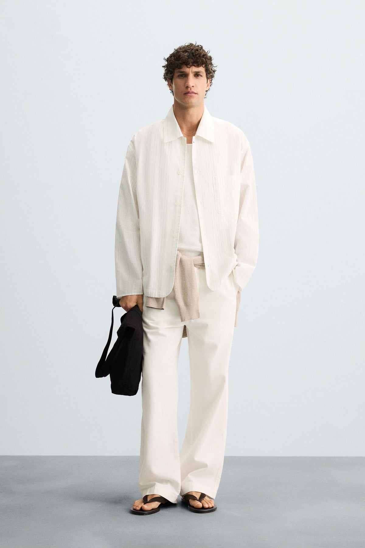 STRIPED TEXTURED SHIRT - Image 1