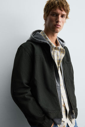 DENIM ZIP-UP OVERSHIRT - Image 6
