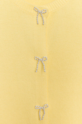 Cardigan mit Kunstperlen-Krawatte