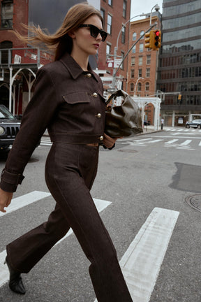 Jacke mit Kontrastnähten