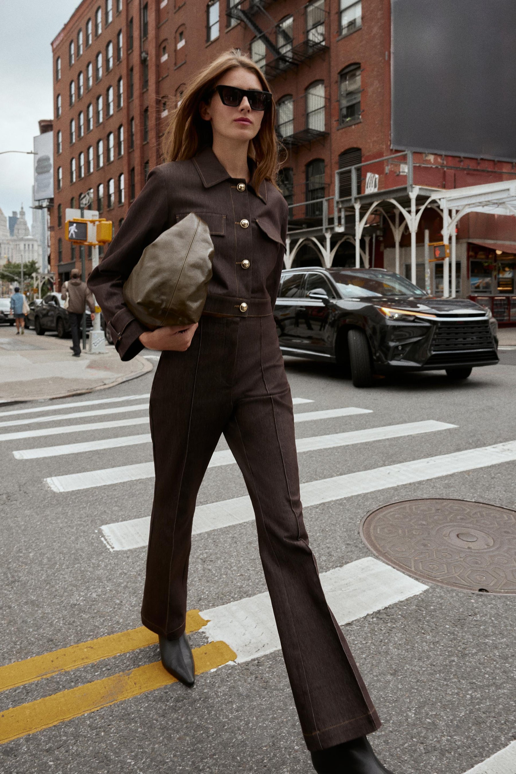 Jacke mit Kontrastnähten