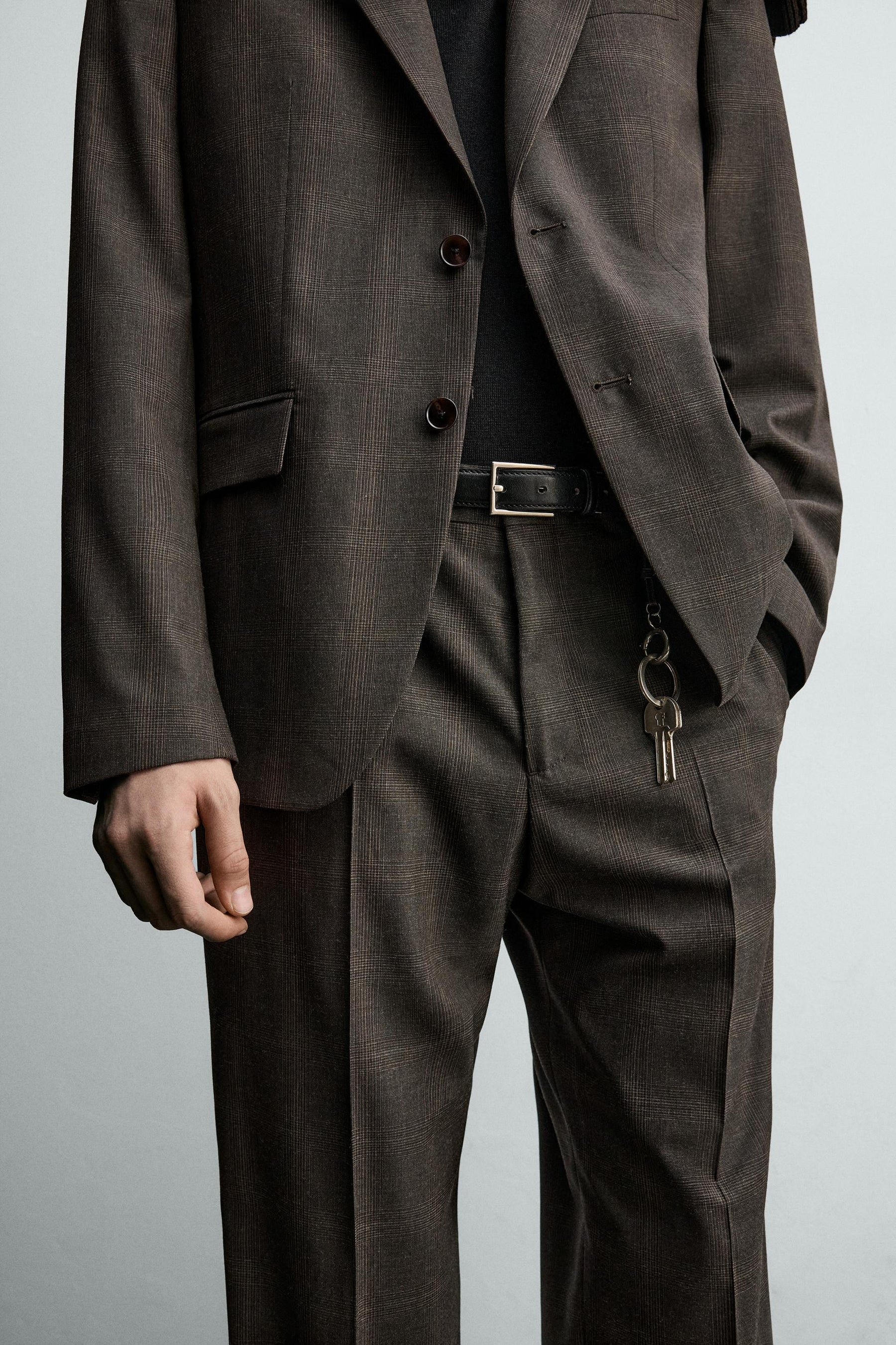 CHECK SUIT TROUSERS - Image 5