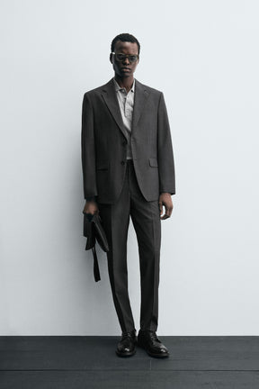 CHECK SUIT TROUSERS - Image 1