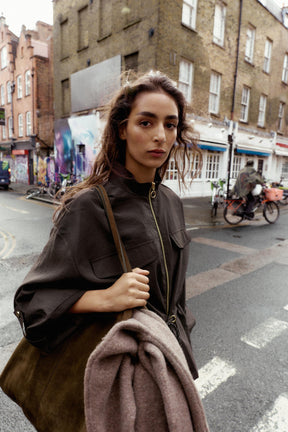 Safari-Jacke mit Kordelzug