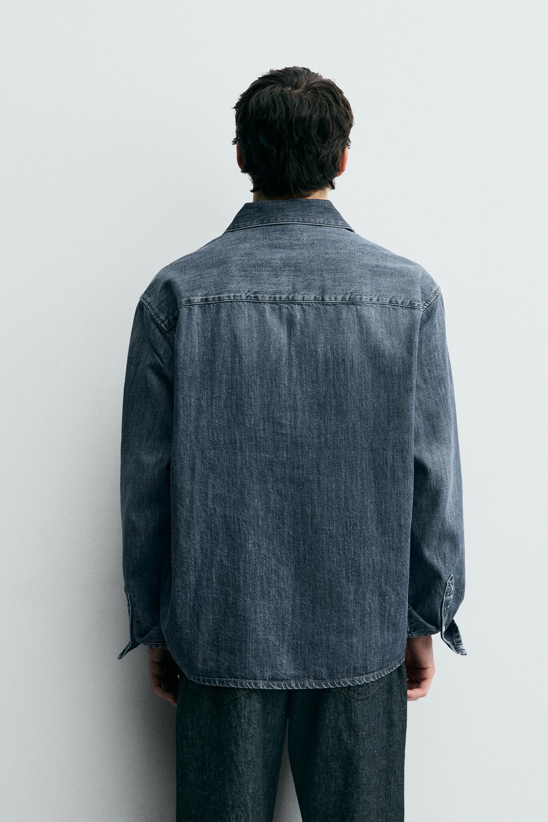WASHED DENIM OVERSHIRT - Image 3