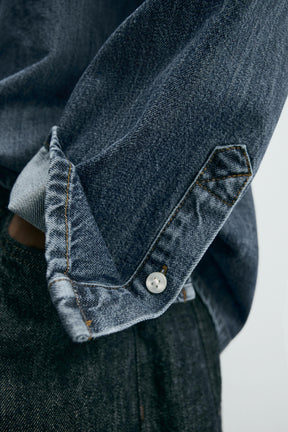 WASHED DENIM OVERSHIRT - Image 5