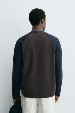 COLOUR BLOCK RAGLAN SLEEVE T-SHIRT - Image 3