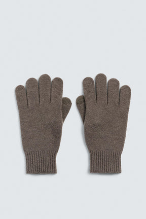 KNITTED WOOL BLEND GLOVES - Image 1