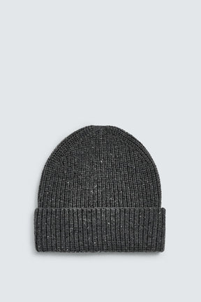 TEXTURED KNIT HAT WITH BOBBLE DETAIL - Image 2