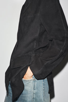 Übergroße Wildlederjacke in limitierter Auflage