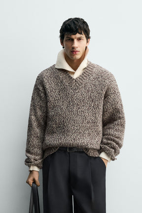 WOOL BLEND TEXTURED JUMPER - Image 2