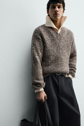 WOOL BLEND TEXTURED JUMPER - Image 7