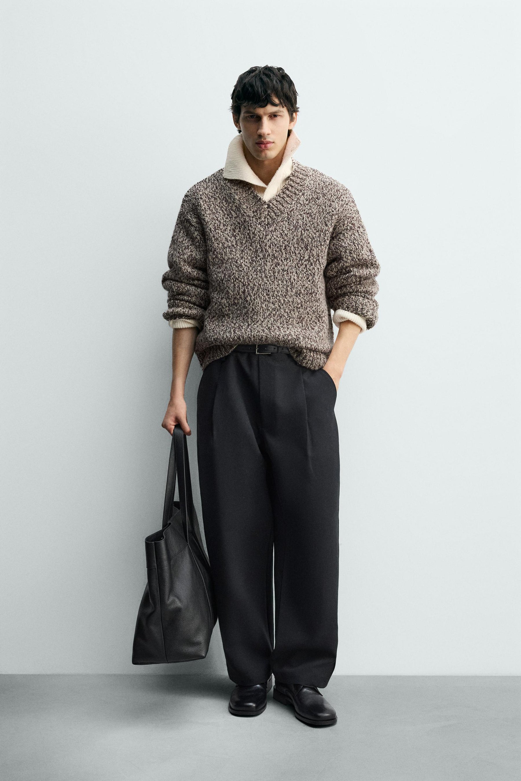 WOOL BLEND TEXTURED JUMPER - Image 1