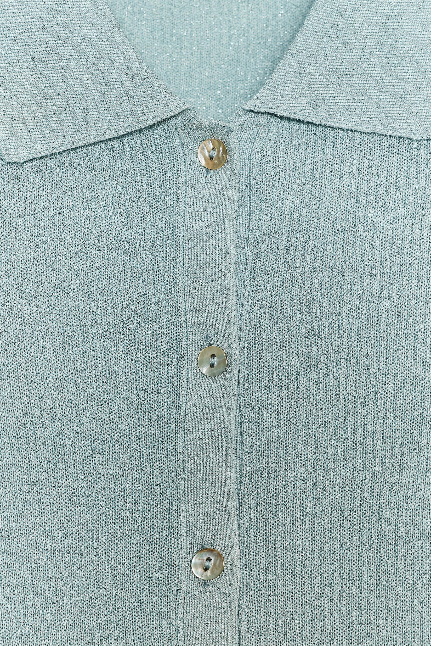 Strickjacke mit Metallic-Faden