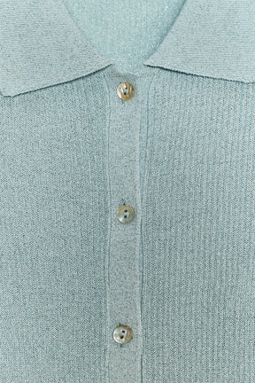 Strickjacke mit Metallic-Faden