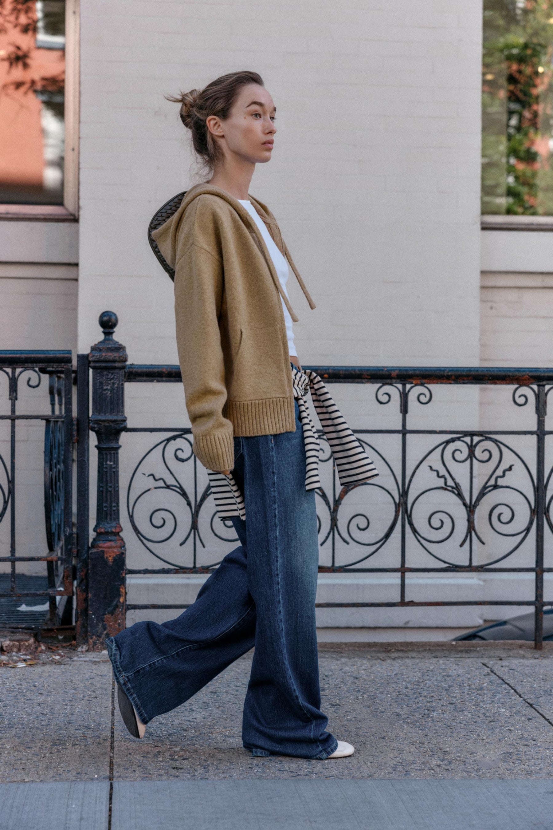 Strickpullover mit Kapuze