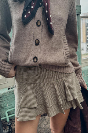 Strickjacke mit Rippstrickbündchen