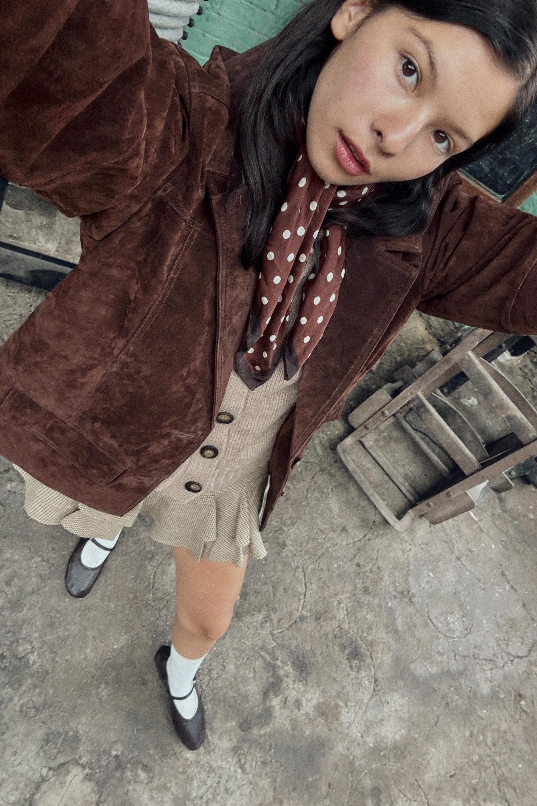 Strickjacke mit Rippstrickbündchen