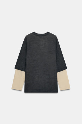 DOUBLE-LAYER KNIT JUMPER - Image 6