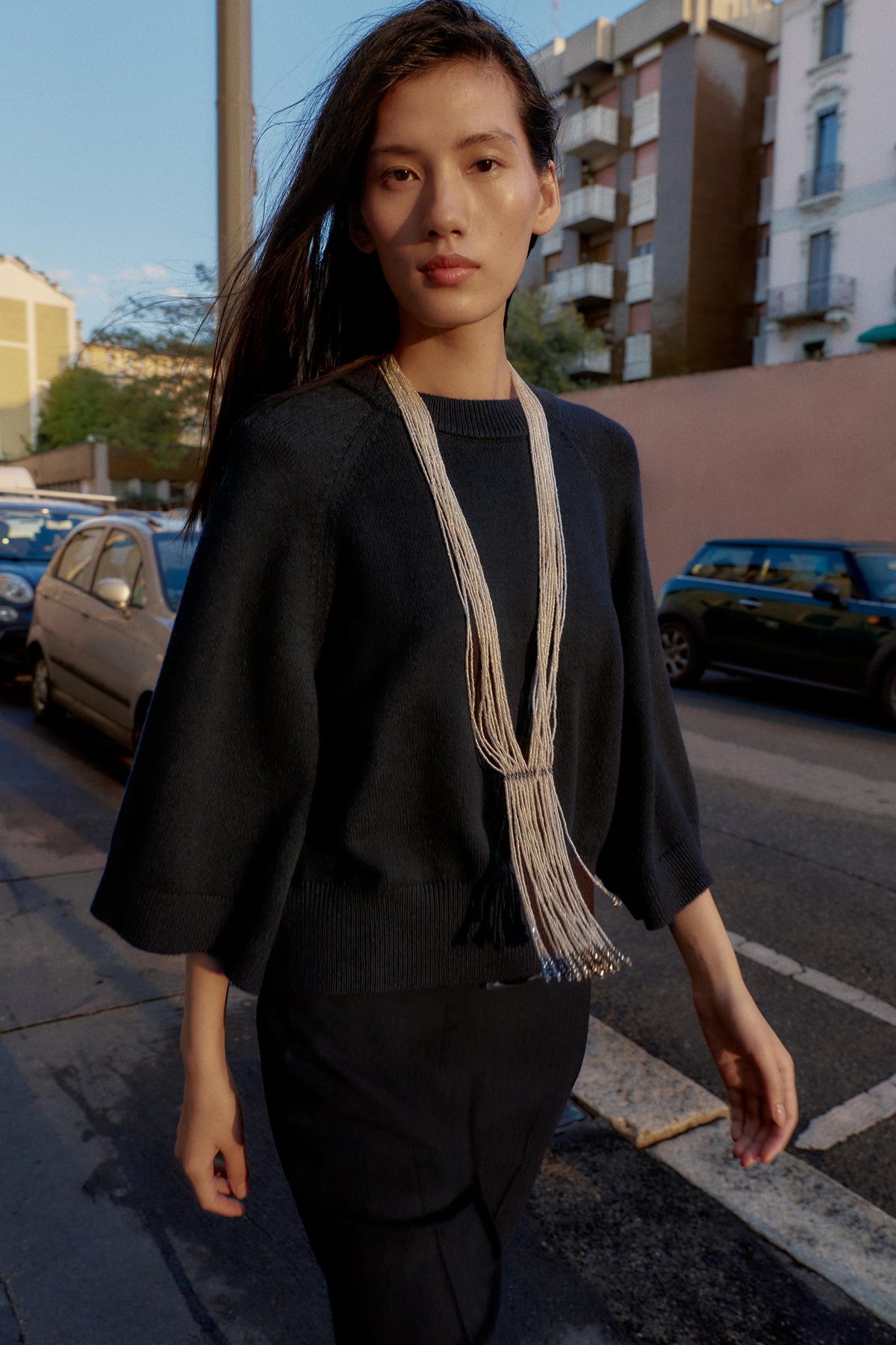 STRICKPULLOVER MIT WEITÄRMELN