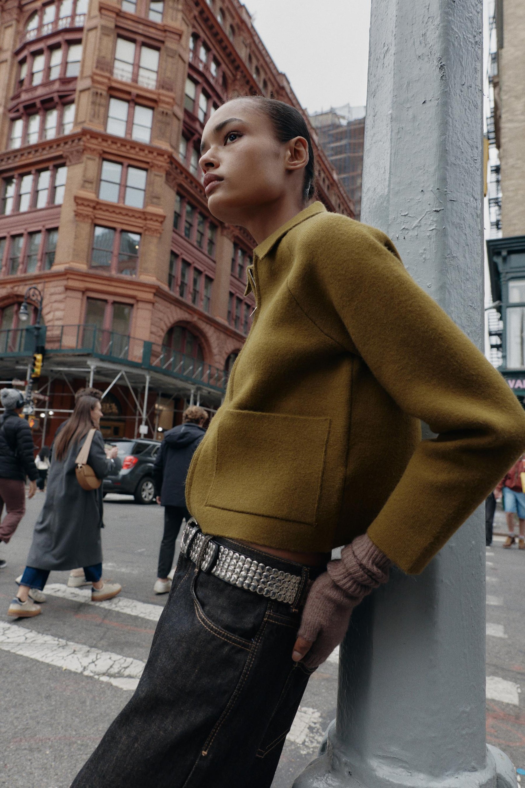 Strickjacke mit Reißverschluss