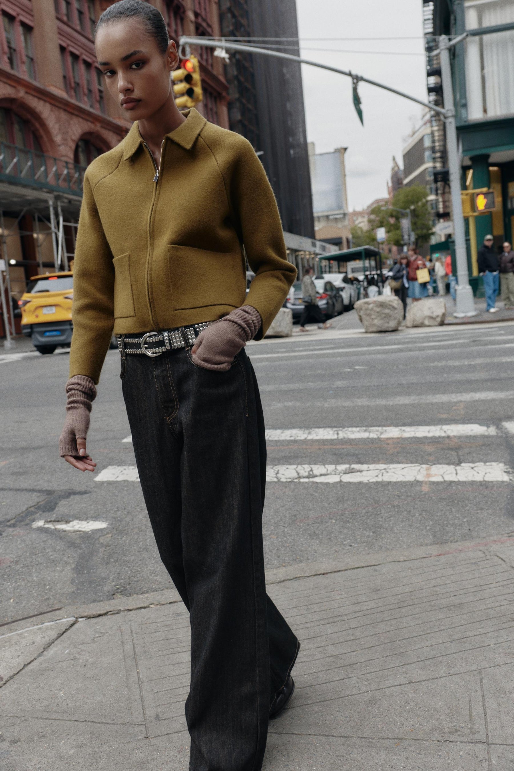 Strickjacke mit Reißverschluss