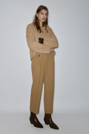 Strickpullover, gebürsteter Effekt