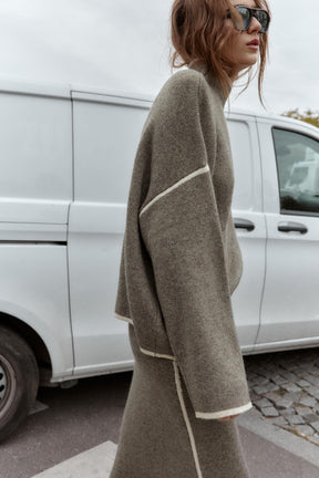 Strickpullover mit Borten