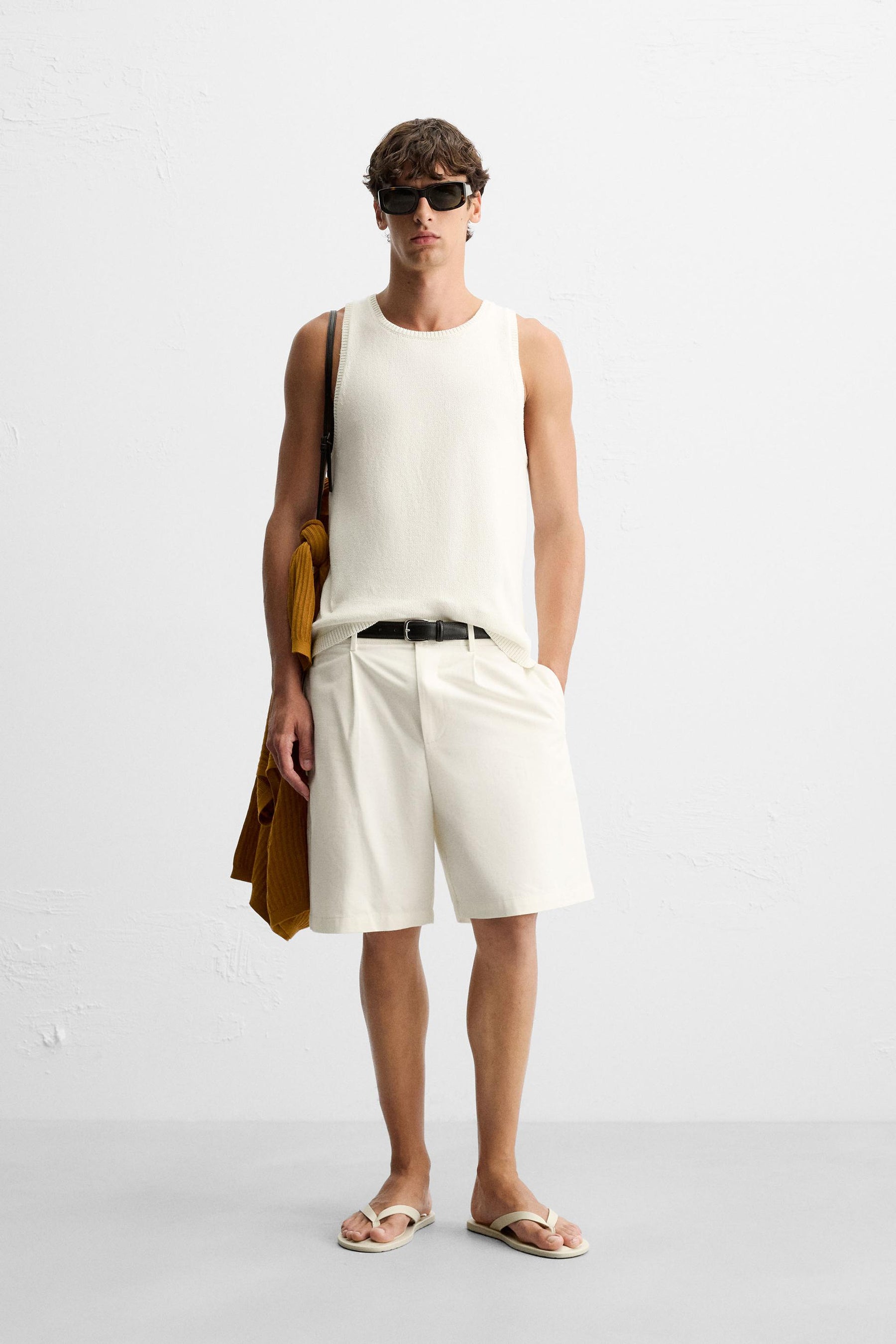 TEXTURED KNIT TANK TOP - Image 1