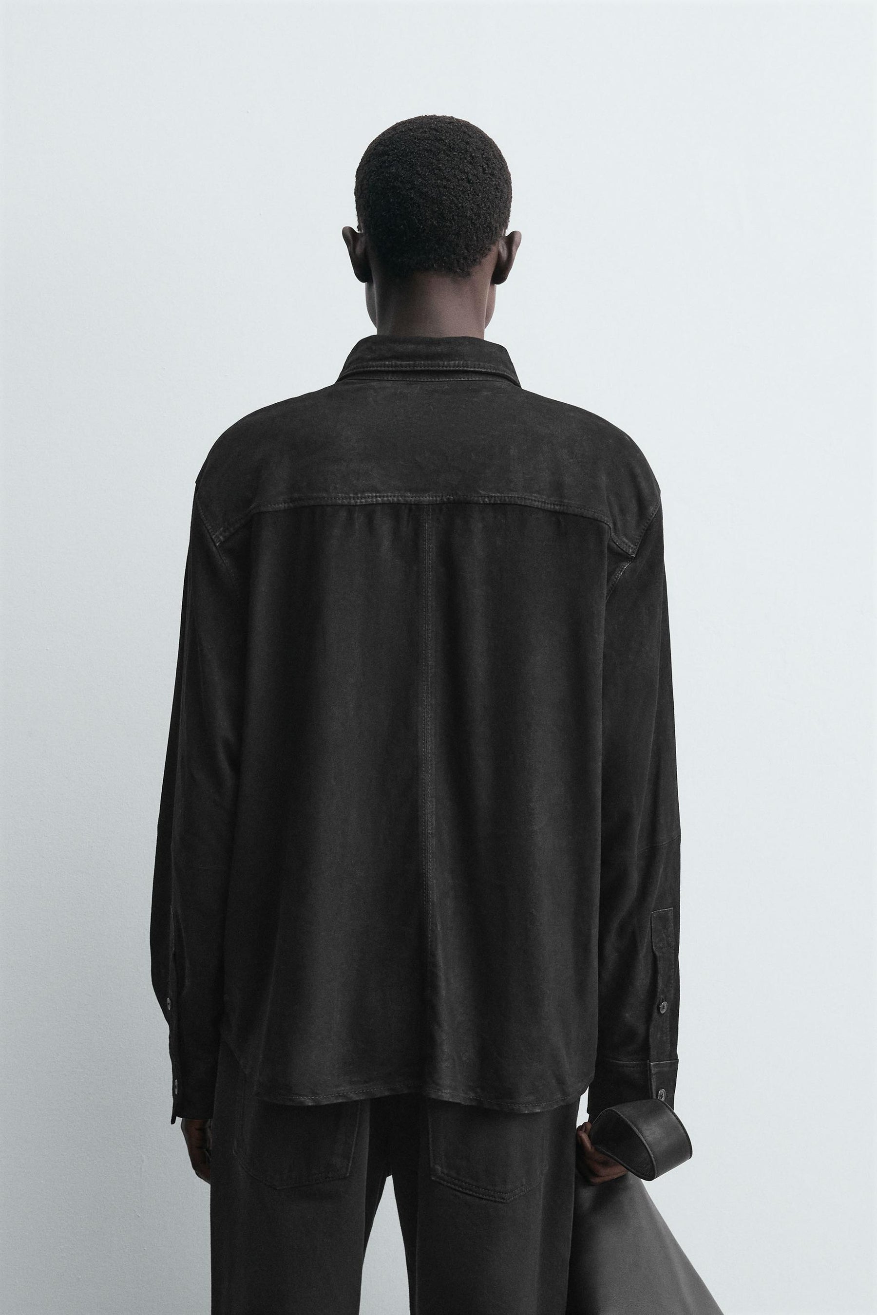 LEATHER SUEDE OVERSHIRT - Image 3