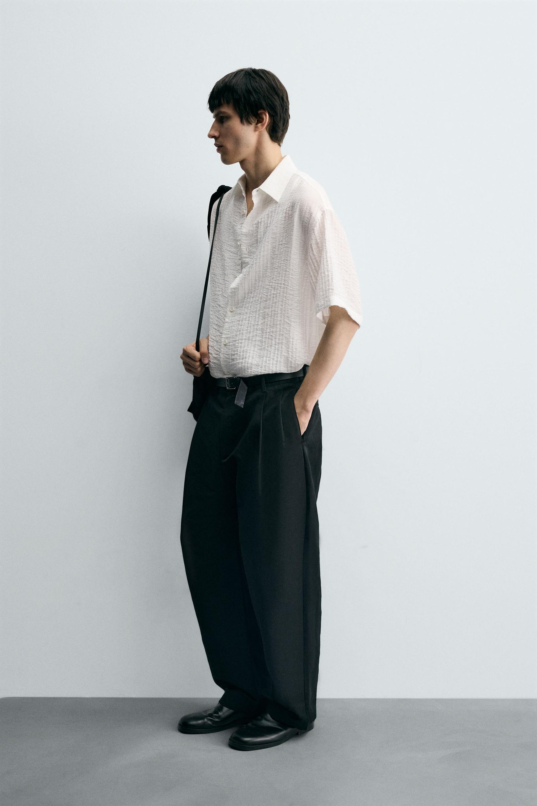 FLOWING TEXTURED SHIRT - Image 4