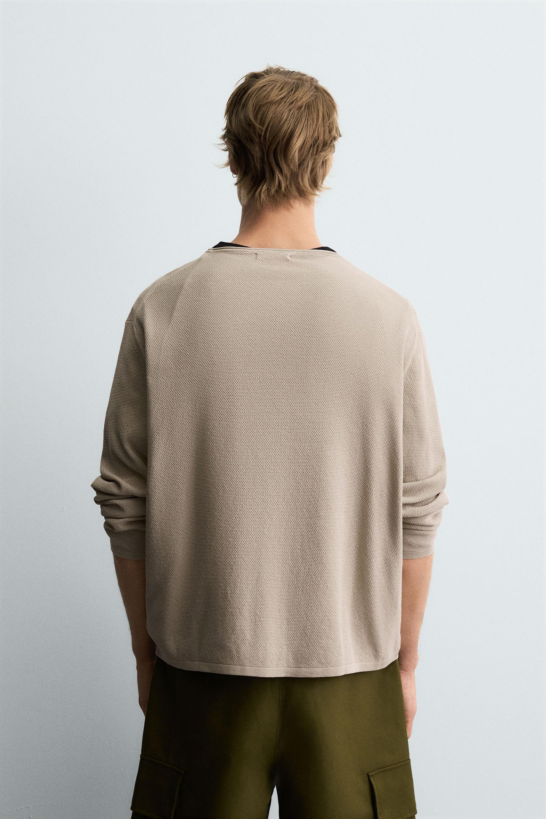 TEXTURED WASHED SWEATER - Image 3