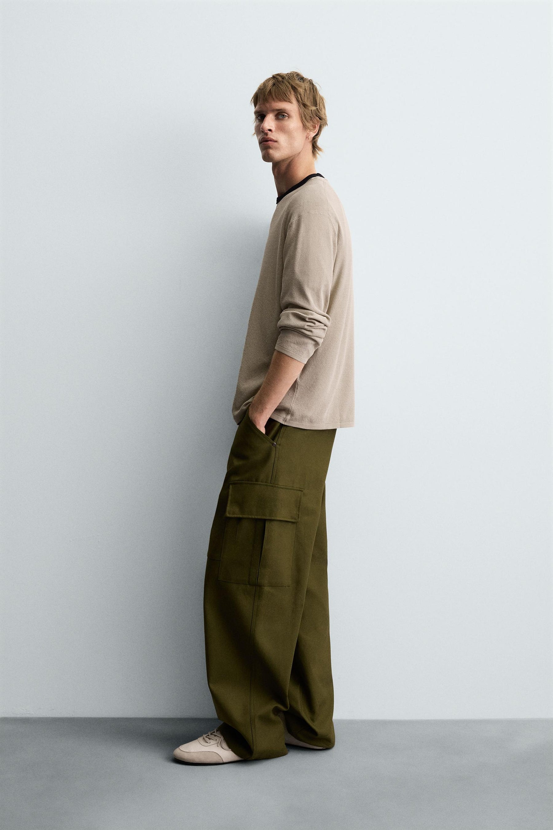 TEXTURED WASHED SWEATER - Image 4