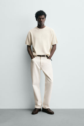 Perlenstrick-T-Shirt