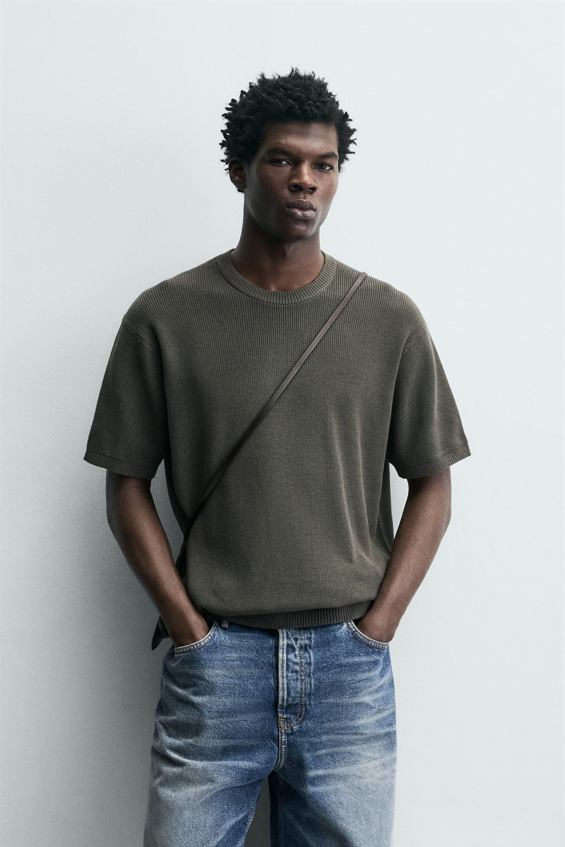 Perlenstrick-T-Shirt