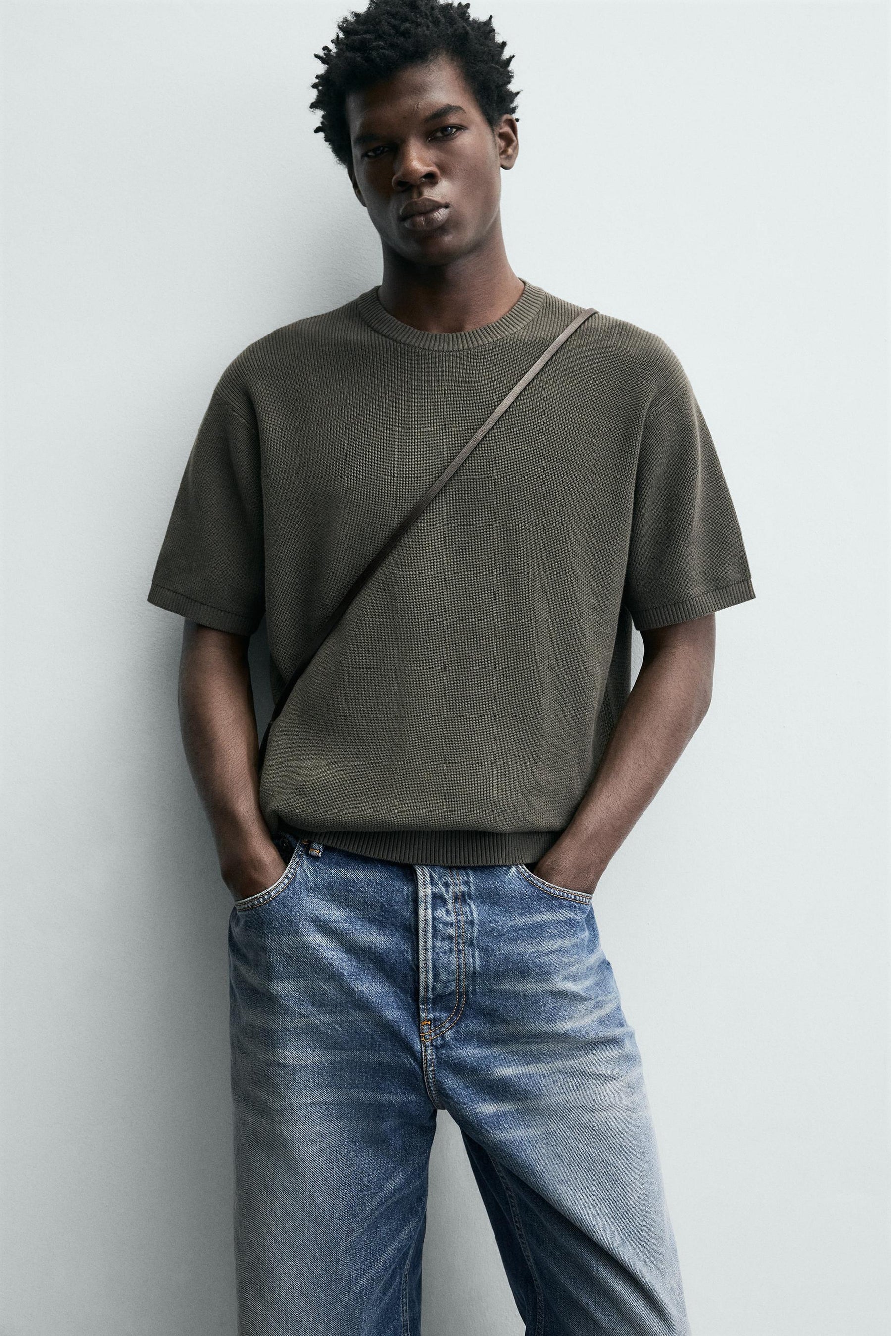 Perlenstrick-T-Shirt