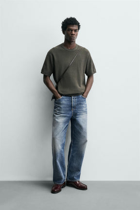 Perlenstrick-T-Shirt