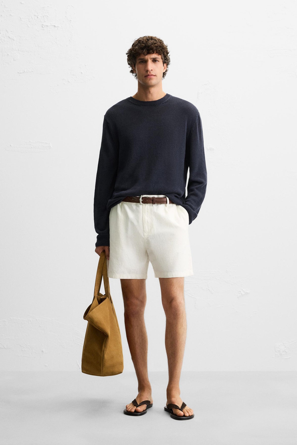 LINEN-COTTON SWEATER - Image 1