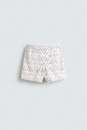 GEOMETRIC PRINT MID-LENGTH SWIMMING TRUNKS - Image 2