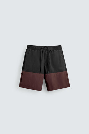COLOUR BLOCK LONG SWIMMING TRUNKS - Image 6