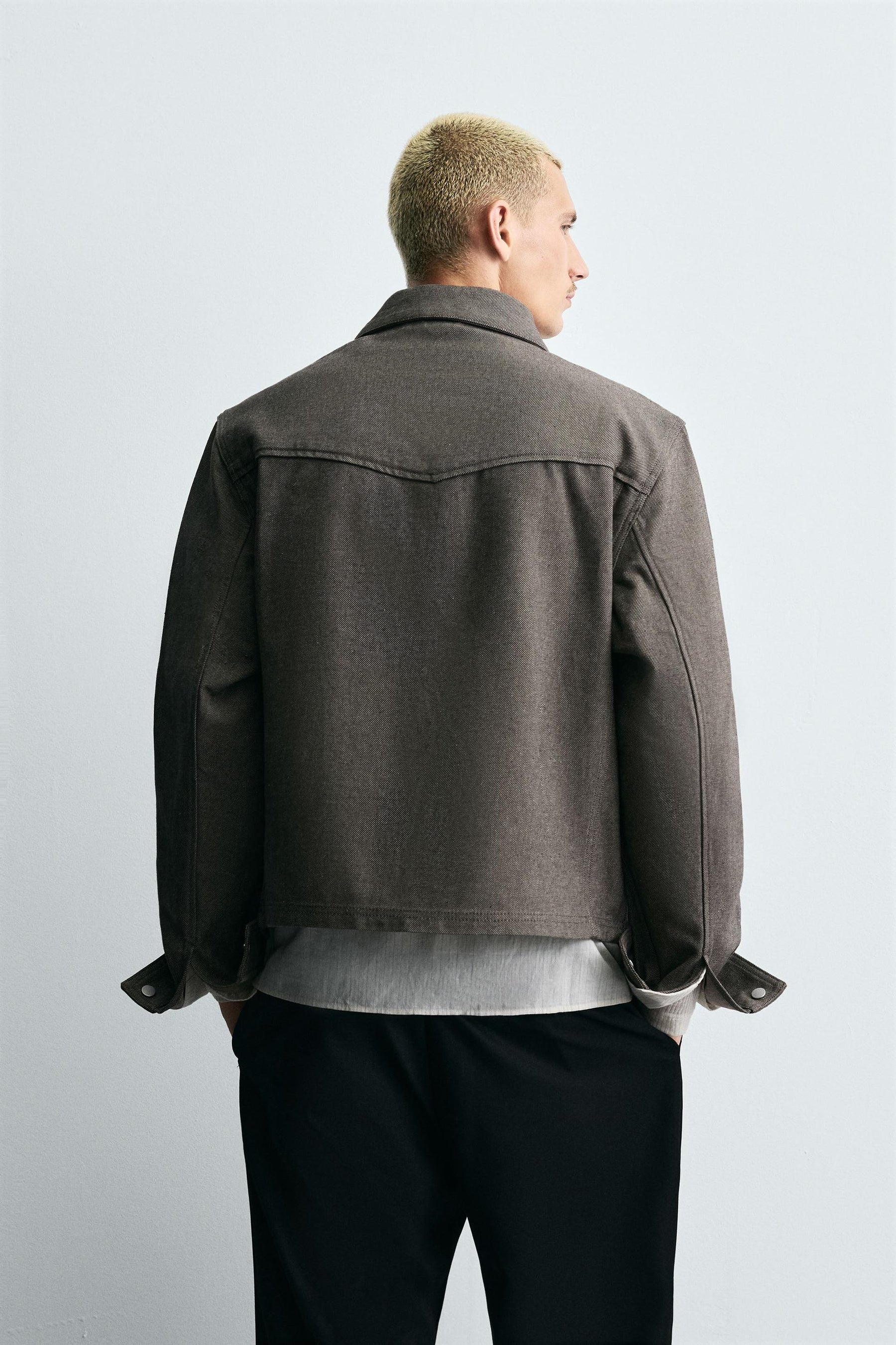 TWILL TEXTURED OVERSHIRT - Image 3