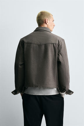 TWILL TEXTURED OVERSHIRT - Image 3