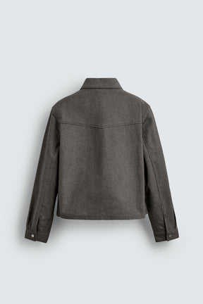 TWILL TEXTURED OVERSHIRT - Image 7
