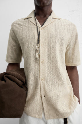 OPEN WEAVE HERRINGBONE SHIRT - Image 6