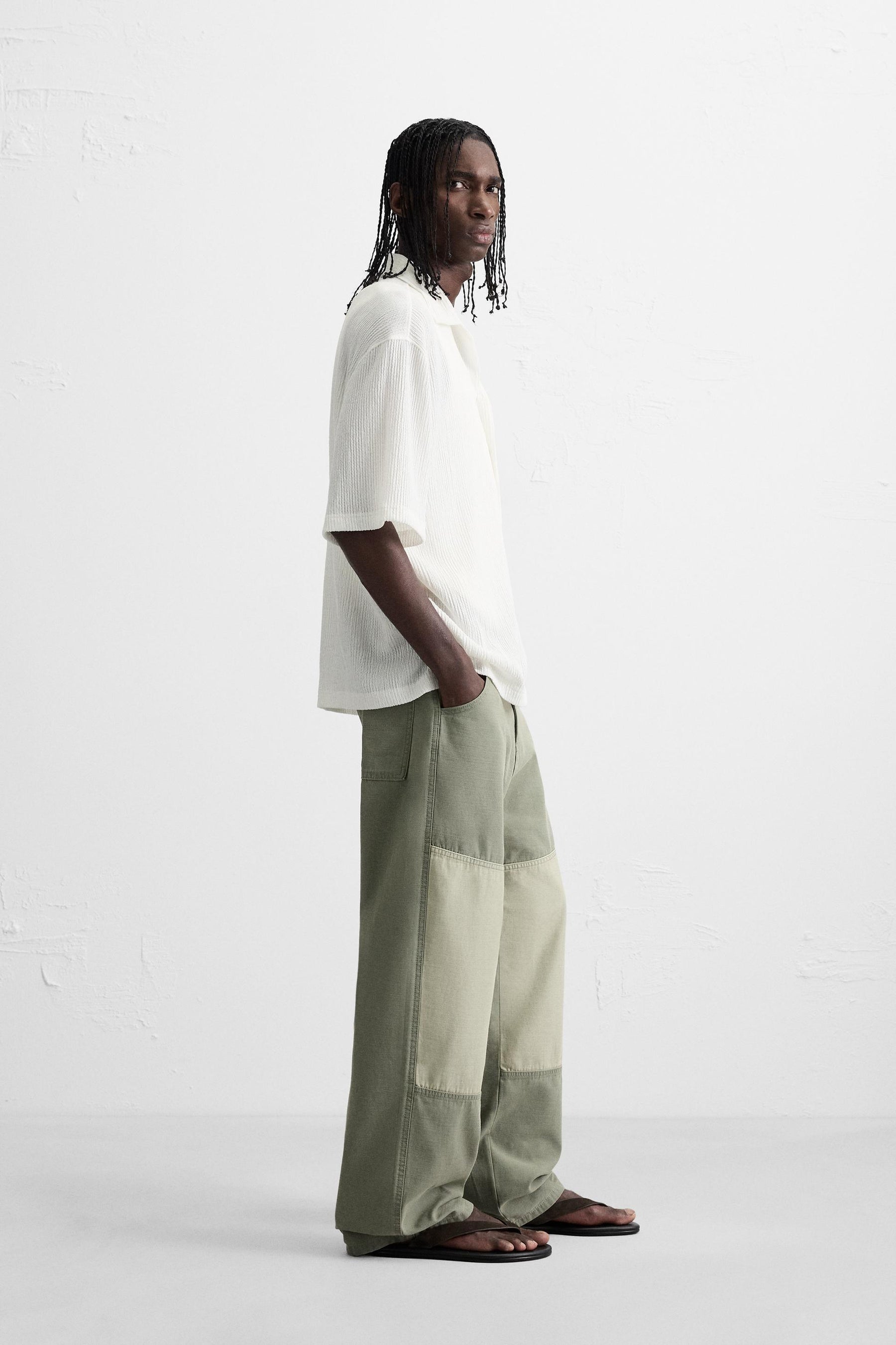 CREASED-EFFECT TEXTURED SHIRT - Image 4